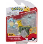 COFFRET 3 POKEMON BATTLE FIGURE CARAPUCE FULGUDOG MACHOC - POKEMON - FIGURINE ACTION - BANDAI - 37700