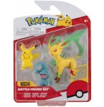 COFFRET 3 POKEMON BATTLE FIGURE PIKACHU OKEOKE PHYLLALI - POKEMON - FIGURINE ACTION - BANDAI - 37698