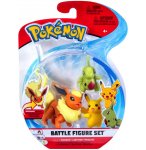 COFFRET 3 POKEMON BATTLE FIGURE PYROLI - EMBRYLEX - PIKACHU - POKEMON - FIGURINE ACTION - TOMY - 37410