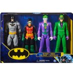 COFFRET 4 FIGURINES BATMAN 30 CM : BATMAN - ROBIN - LE JOKER - L'HOMME MYSTRE - SPIN MASTER