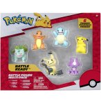 COFFRET 6 POKEMON BATTLE FIGURE SALAMECHE - BULBIZARRE - CARAPUCE - PIKACHU - MIMIQUI - TOXIZAP - POKEMON - FIGURINE ACTION