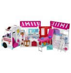COFFRET BARBIE AMBULANCE ET CLINIQUE - VEHICULE MEDICAL 2 EN 1 - MATTEL - HKT79