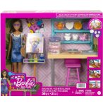 COFFRET BARBIE ET L'ATELIER DE PEINTURE AVEC POUPEE BARBIE + ACCESSOIRES - 26 PIECES - POUPEE MANNEQUIN - MATTEL - HCM85