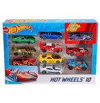 COFFRET DE 10 VEHICULES HOT WHEELS - MATTEL - 54886 - PETITES VOITURES METAL