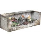 COFFRET DE 6 DINOSAURES + 2 ACCESSOIRES - FIGURINE - ANIMAUX PREHISTORIQUE - DINO