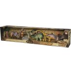 COFFRET DE 6 DINOSAURES + 3 ACCESSOIRES - FIGURINE - ANIMAUX PREHISTORIQUE - DINO