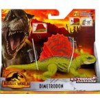 COFFRET DINOSAURE EXTREME DAMAGE DIMETRODON - DINO ARTICULE VERT 19 CM - JURASSIC WORLD - MATTEL