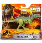 COFFRET DINOSAURE EXTREME DAMAGE QUILMESAURUS - DINO ARTICULE VERT 19 CM - JURASSIC WORLD - MATTEL