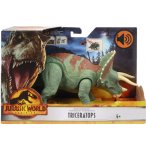 COFFRET DINOSAURE TRICERATOPS - ARTICULE ET SONORE - DINO ATTAQUE - JURASSIC WORLD - MATTEL HDX34