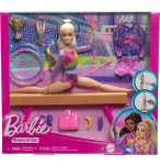 COFFRET GYMNASTIQUE : POUTRE AVEC POUPEE BARBIE + ACCESSOIRES - 22 PIECES - POUPEE MANNEQUIN - MATTEL - HRG52
