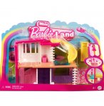 COFFRET MINI BARBIELAND : LA MAISON DE POUPEE AVEC PISCINE ET TOBOGGAN + 1 FIGURINE + ACCESSOIRE - BARBIE - MATTEL HYF47