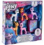 COFFRET MY LITTLE PONY 5 PONEYS 8 CM : PRINCESS PETALS - HITCH TRAIBLAZER - ZIPP STORM - SUNNY STARSCOUT - MON PETIT PONEY - HASBRO