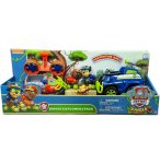 COFFRET PAT PATROUILLE ZUMA + AEROGLISSEUR + CHASE ET LE TOUT TERRAIN POLICE- FIGURINE CHIEN - PAW PATROL JUNGLE RESCUE - SPIN MASTER