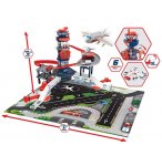 COFFRET PISTE CIRCUIT AEROPORT ELECTRONIQUE + 6 VEHICULES - DICKIE TOYS - BIG PLAYSET