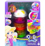 COFFRET POLLY POCKET PARC AQUATIQUE GRAND HOTEL DE POLLY + 2 FIGURINE + 23 ACCESSOIRES - MATTEL - HFP99 - POUPEE