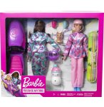 COFFRET SPORT D'HIVER MOTONEIGE DE BARBIE + SNOWBOARD + 2 POUPEES MANNEQUIN BARBIE + 6 ACCESSOIRES - MATTEL - HGM75