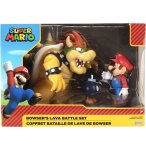 COFFRET SUPER MARIO BATAILLE DE LA LAVE DE BOWSER - 3 FIGURINES BOWSER BOMB ET MARIO - FIGURINE NINTENDO - JAKKS