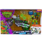 COFFRET TORTUES NINJA MOTO DE COMBAT + FIGURINE LEONARDO 12 CM + 4 ACCESSOIRES -  TMNT - TURTLES MUTANT MAYHEM - GIOCHI PREZIOSI