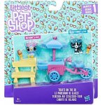 COFRET PETSHOP TRIPORTEUR STAND DE GLACE AVEC OIDEAU KIWI MCKIWI + CHIEN BOSTON O'TERRIER - AVENTURE EN PLEIN AIR - HASBRO - C1890