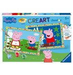 CREART JUNIOR PEPPA PIG - NUMERO D'ART - RAVENSBURGER - 257799 - KIT PEINTURE ENFANT 5/7 ANS