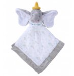 DUMBO L'ELEPHANT DOUDOU PLAT LANGE BLANC ET GRIS 40 X 40 CM - PELUCHE DISNEY - NICOTOY