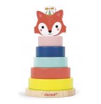 EMPILABLE RENARD BABY FOREST EN BOIS - JANOD - J08014 - TOUR A EMPILER, ANNEAUX