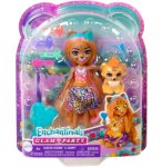 ENCHANTIMALS GLAM PARTY POUPEE CHARISSE CHEETAH ET GUEPARD GRINSY - FIGURINE 15 CM - ANIMAL - MATTEL HNV30