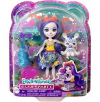 ENCHANTIMALS GLAM PARTY POUPEE ZEMIRAH ZEBRA ET GRAINY ZEBRE - FIGURINE 15 CM - ANIMAL - MATTEL HNV28