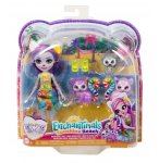 ENCHANTIMALS SUNSHINE BEACH - FAMILLE LORINDA LEMUR - POUPEES, ANIMAUX, ACCESSOIRES - MATTEL - HRX86