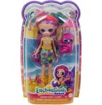 ENCHANTIMALS SUNSHINE BEACH POUPEE SABINDRA SLOTH ET TANG PARESSEUX - FIGURINE 15 CM - ANIMAL - MATTEL HRX82