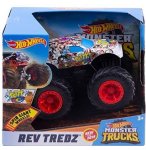 GRAND MONSTER JAM REV TREDZ : POTTY CENTRAL - HOT WHEELS VOITURE NOIR ET BLANC - MATTEL - GBV15