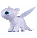 GRANDE PELUCHE FURIE ECLAIR DRAGON BLANC 80 CM - PELUCHE LICENCE XL DRAGONS