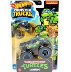 HOT WHEELS TORTUES NINJA - MONSTER TRUCKS LEONARDO -  VOITURE - VEHICULE MINIATURE - MONSTER JAM - TMNT - TURTLES - MATTEL HKM24