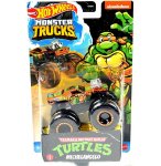 HOT WHEELS  TORTUES NINJA - MONSTER TRUCKS MICHELANGELO -  VOITURE - VEHICULE MINIATURE - MONSTER JAM - TMNT - TURTLES - MATTEL HKM23