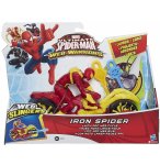 IRON-SPIDER AVEC SA MOTO LANCE-TOILE - SPIDERMAN WEB SLINGERS - SPIDER-MAN - HASBRO - B2660