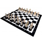 JEU D'ECHECS GEANT 90 X 90 CM - TAPIS ECHIQUIER XXL - JEU DE STRATEGIE PLEIN AIR