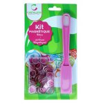 KIT BATON MAGNETIQUE ROSE + 100 PIONS DE LOTO - RAMASSE JETONS - CARTALOTO
