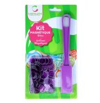 KIT BATON MAGNETIQUE VIOLET + 100 PIONS DE LOTO - RAMASSE JETONS - CARTALOTO