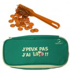 KIT LOTO BINGO 3 EN 1 : TROUSSE + BATON MAGNETIQUE + 100 PIONS JAUNE ORANGE - CARTALOTO - ACCESSOIRES JEU, MATERIEL