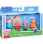 LA FAMILLE PEPPA PIG - 4 FIGURINES : PEPPA LE COCHON MAMAN ET PAPA PIG ET GEORGES - HASBRO