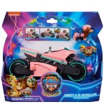 LA SUPER PAT PATROUILLE LE FILM : LIBERTY ET LA PAT PAROUILLE JUNIOR + MOTO SIDE CAR TRANSFORMABLE - FIGURINE CHIEN - VEHICULE DE LUXE - PAW PATROL - SPIN MASTER - 20143576