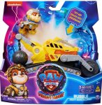 LA SUPER PAT PATROUILLE LE FILM : RUBEN ET TRACTOPELLE SON ET LUMIERE - FIGURINE CHIEN - VEHICULE DE LUXE - PAW PATROL THE MIGHTY MOVIE