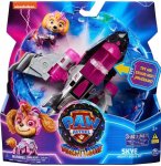 LA SUPER PAT PATROUILLE LE FILM : STELLA + AVION SON ET LUMIERE - FIGURINE CHIEN - VEHICULE DE LUXE - PAW PATROL THE MIGHTY MOVIE