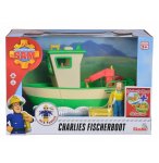 LE BATEAU DE PECHE DE CHARLIE - SAM LE POMPIER - SIMBA - FIGURINE ET ACCESSOIRES