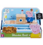 LE BATEAU EN BOIS DE PEPPA PIG - 1 FIGURINE - GIOCHI PREZIOSI - MONDE MINIATURE