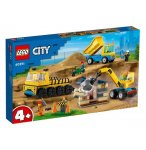 LEGO CITY 60391 LES CAMIONS DE CHANTIER ET LA GRUE A BOULE DE DEMOLITION