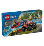 LEGO CITY 60412 LE CAMION DE POMPIERS 4X4 ET LE CANOT DE SAUVETAGE