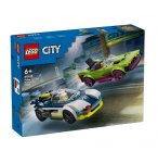 LEGO CITY 60415 LA COURSE POURSUITE ENTRE LA VOITURE DE POLICE ET LA SUPER VOITURE