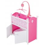 LIT POUPON EN BOIS AVEC ARMOIRE, MOBILE ET LITERIE - MOBILIER POUPEE - ACCESSOIRE