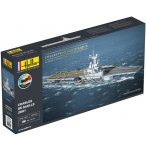 MAQUETTE PORTE AVIONS CHARLES DE GAULLE - BATEAU MILITAIRE - ECHELLE 1/400 - HELLER - 57072